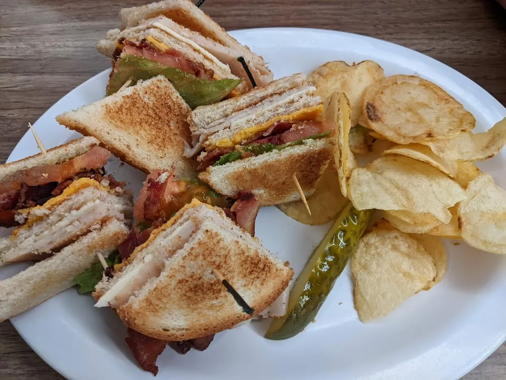 Turkey Club Chips and Pickles
